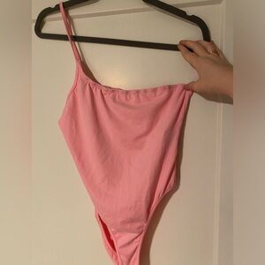 One shoulder body suit
